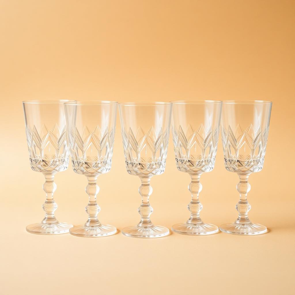 Taças de cristal lapidado